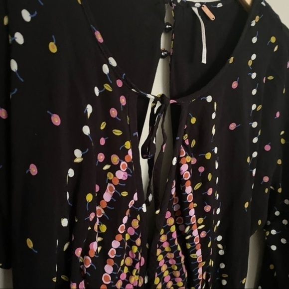 Free People Coryn Black Combo Print Long Sleeve Dress - Picture 14 of 14